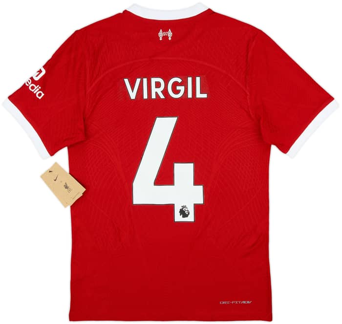 2023-24 Liverpool Authentic Home Shirt Virgil #4 (S)