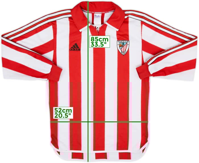 1999-01 Athletic Bilbao Player Issue Home L/S Shirt - 6/10 - (S)