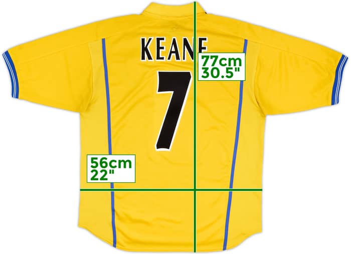 2000-02 Leeds United Away Shirt Keane #7 - 6/10 - (L)