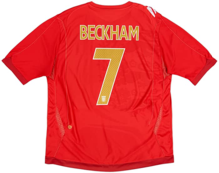 2006-08 England Away Shirt Beckham #7 - 6/10 - (XL)