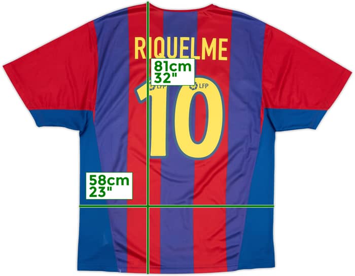 2002-03 Barcelona Basic Home Shirt Riquelme #10 - 5/10 - (XL)