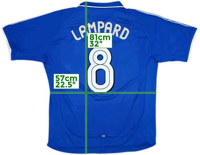 2001-03 Chelsea Home Shirt Lampard #8 - 8/10 - (XL)