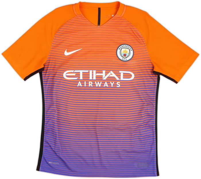 2016-17 Manchester City Authentic Third Shirt Kun Aguero #10 - 4/10 - (M)
