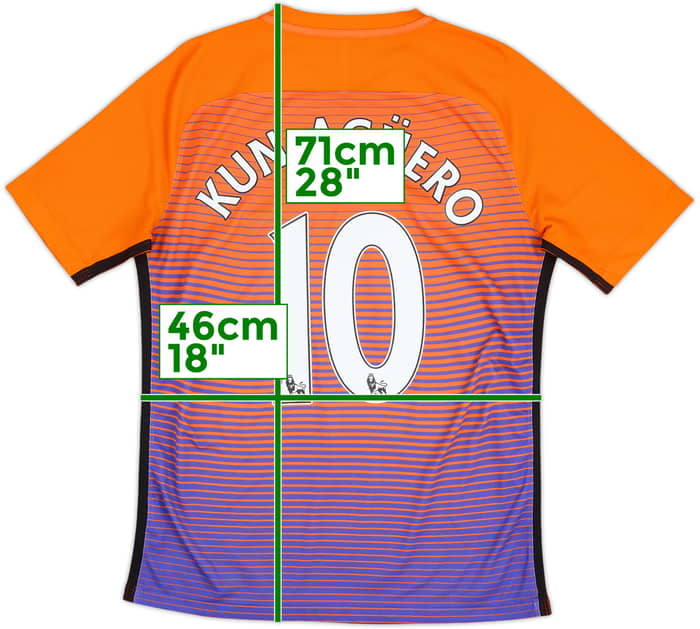 2016-17 Manchester City Authentic Third Shirt Kun Aguero #10 - 4/10 - (M)