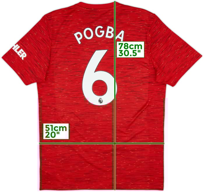 2020-21 Manchester United Home Shirt Pogba #6 - 10/10 - (L)