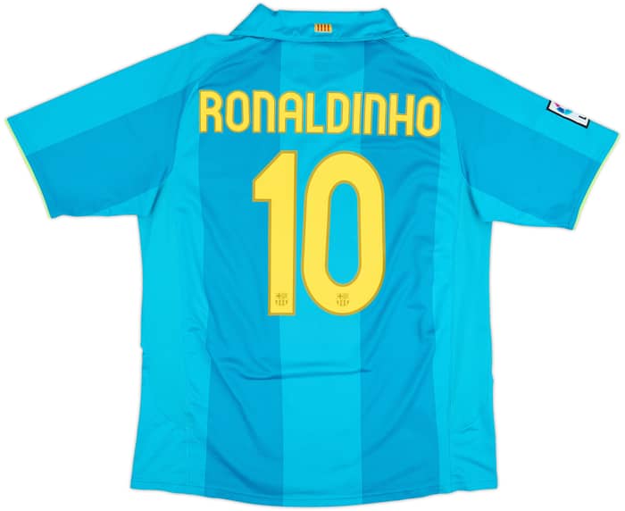 2007-09 Barcelona Away Shirt Ronaldinho #10 - 6/10 - (L)