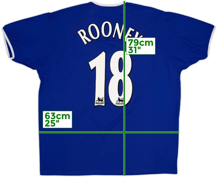 2003-04 Everton Home Shirt Rooney #18 - 8/10 - (XL)