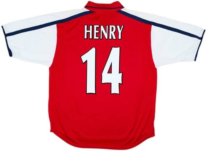 2000-02 Arsenal Home Shirt Henry #14 - 8/10 - (L)