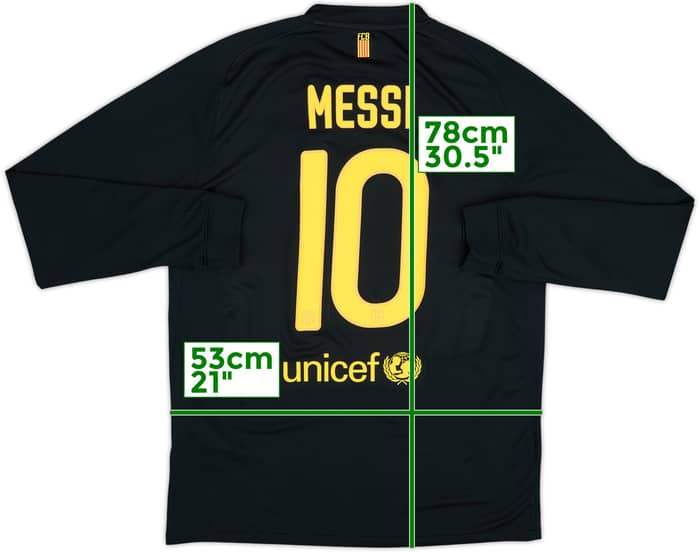 2011-12 Barcelona Away L/S Shirt Messi #10 - 7/10 - (L)