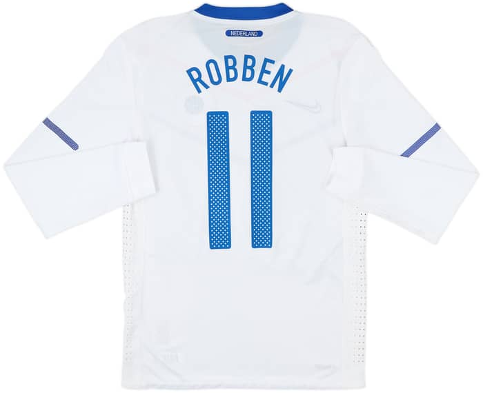 2010-11 Netherlands Player Issue Away L/S Shirt Robben #11 - 8/10 - (M)
