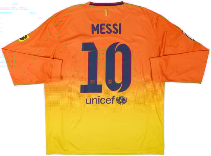 2012-13 Barcelona Away L/S Shirt Messi #10 - 6/10 - (XL)