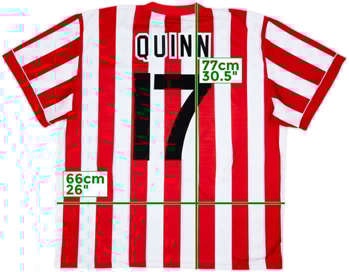 1996-97 Sunderland Home Shirt Quinn #17 - 8/10 - (XL)