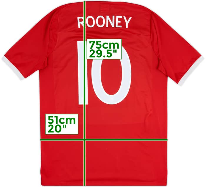 2010-11 England 'South Africa' Away Shirt Rooney #10 - 6/10 - (M)