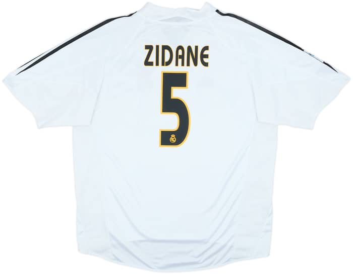 2004-05 Real Madrid Home Shirt Zidane #5 - 6/10 - (XL)