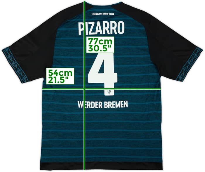2018-19 Werder Bremen Away Shirt Pizarro #4 - 8/10 - (XL)