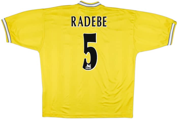 1996-99 Leeds United Away Shirt Radebe #5 - 8/10 - (XL)