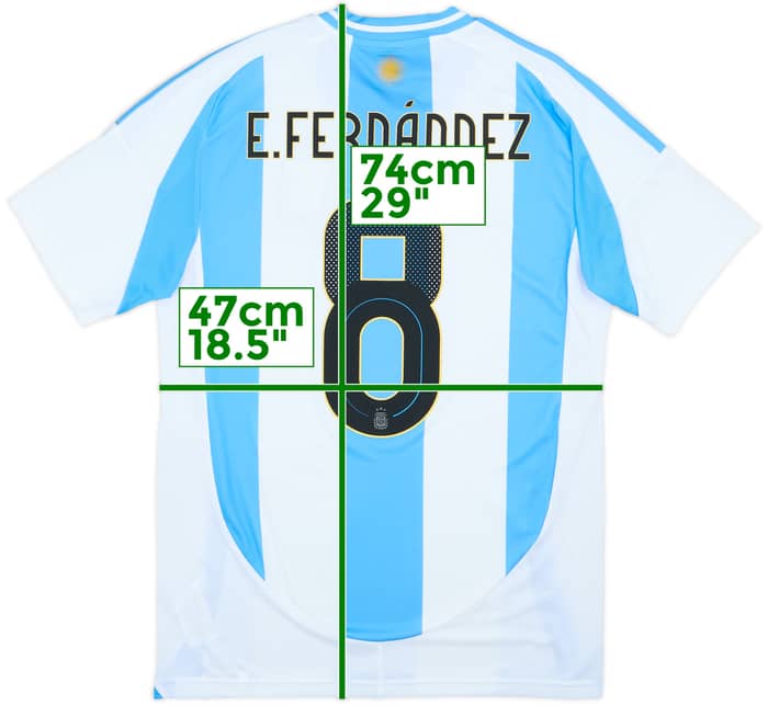 2024-25 Argentina Home Shirt E.Fernandez #8 (M)