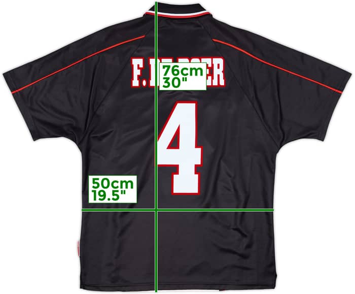 1998-99 Ajax Away Shirt F.De Boer #4 - 8/10 - (M)