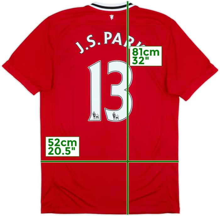 2011-12 Manchester United Home Shirt J.S.Park #13 - 7/10 - (L)