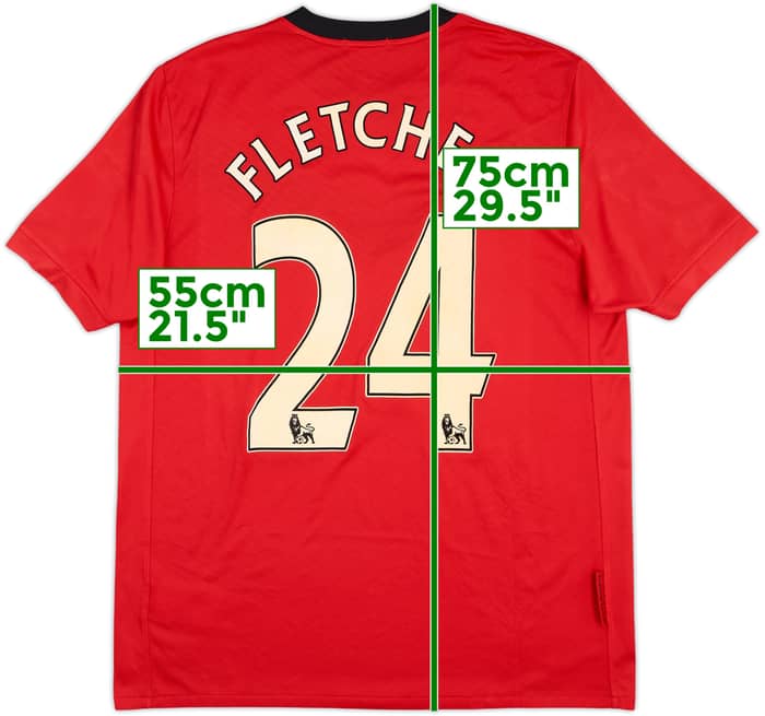 2009-10 Manchester United Home Shirt Fletcher #24 - 5/10 - (L)