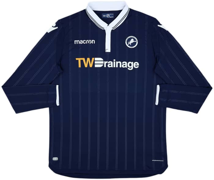 2018-19 Millwall Home L/S Shirt - 9/10 - (4XL)