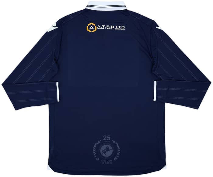 2018-19 Millwall Home L/S Shirt - 9/10 - (4XL)