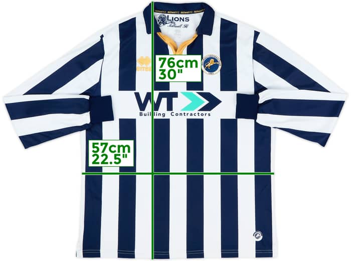 2016-17 Millwall Home L/S Shirt - 8/10 - (XL)
