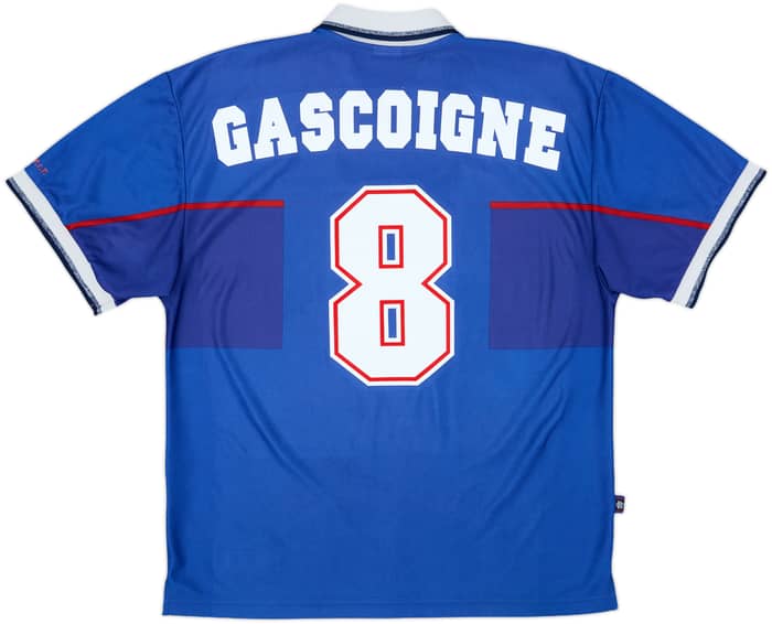1997-99 Rangers Home Shirt Gascoigne #8 - 8/10 - (L)