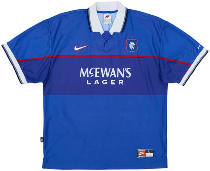 1997-99 Rangers Home Shirt Gascoigne #8 - 8/10 - (L)