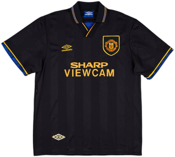 1993-95 Manchester United Away Shirt Cantona #7 - 9/10 - (L)