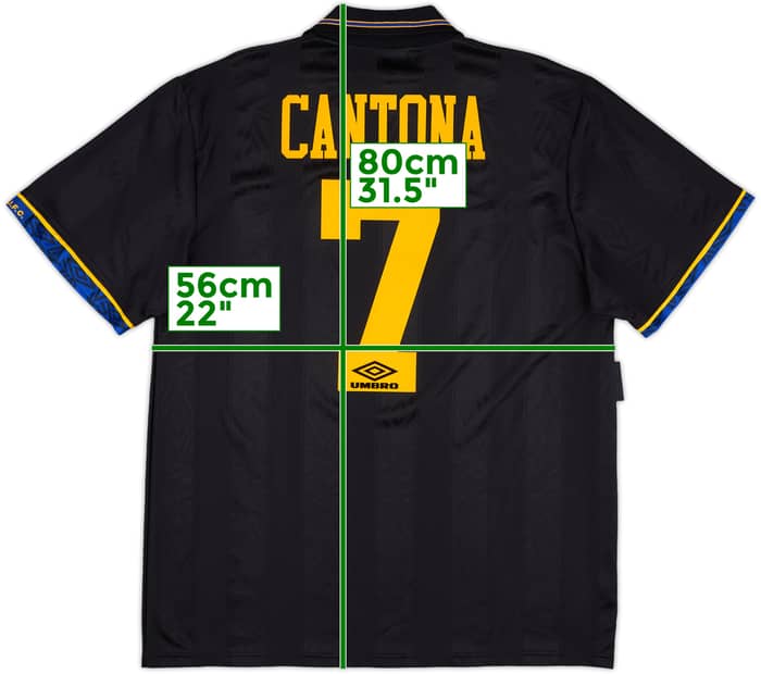 1993-95 Manchester United Away Shirt Cantona #7 - 9/10 - (L)