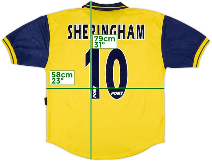 1995-97 Tottenham Third Shirt Sheringham #10 - 8/10 - (L)