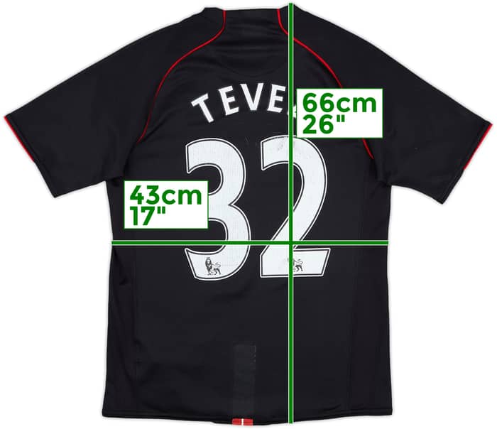 2007-08 Manchester United Away Shirt Tevez #32 - 5/10 - (XL.Boys)