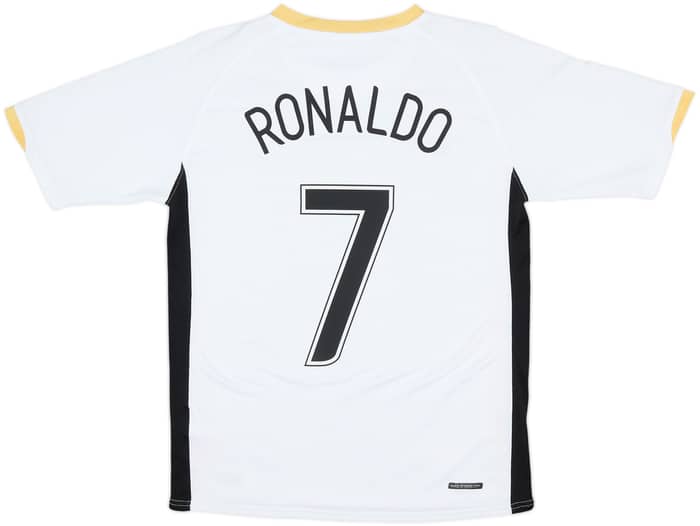 Camiseta de visitante del Manchester United 2006-08 Ronaldo #7 - 9/10 - (XL.Niños)