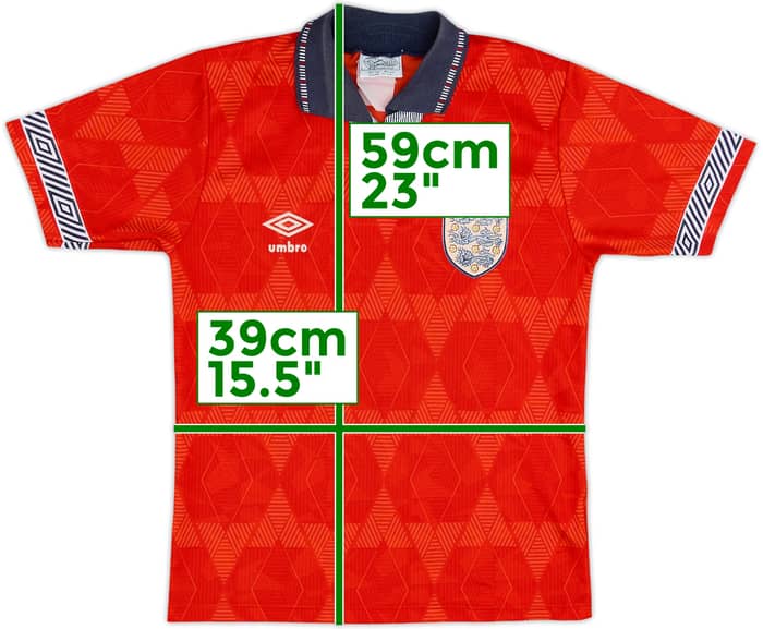 1990-93 England Away Shirt - 5/10 - (M.Boys)