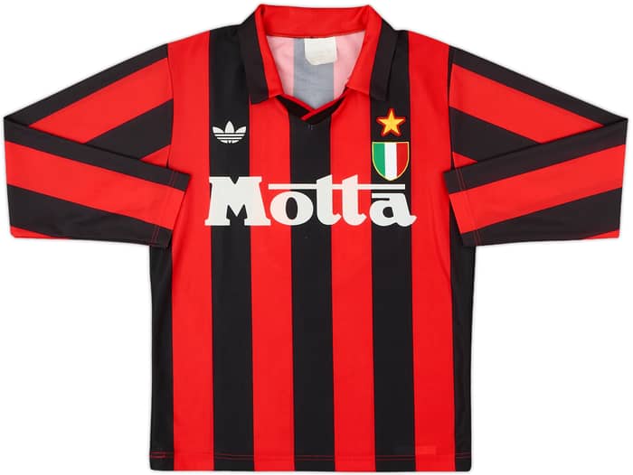 1992-93 AC Milan Home L/S Shirt #9 - 6/10 - (XS)
