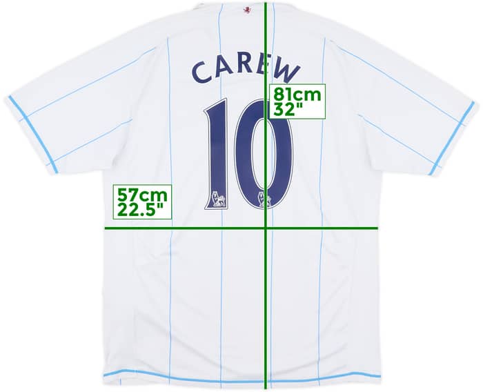 2007-08 Aston Villa Away Shirt Carew #10 - 6/10 - (XL)