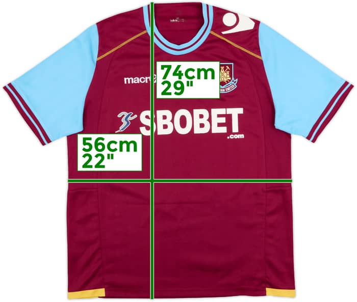2011-12 West Ham Home Shirt - 7/10 - (L)