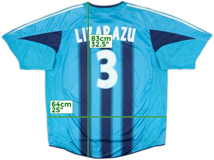 2004-05 Olympique Marseille Away Shirt Lizarazu #3 - 8/10 - (XXL)