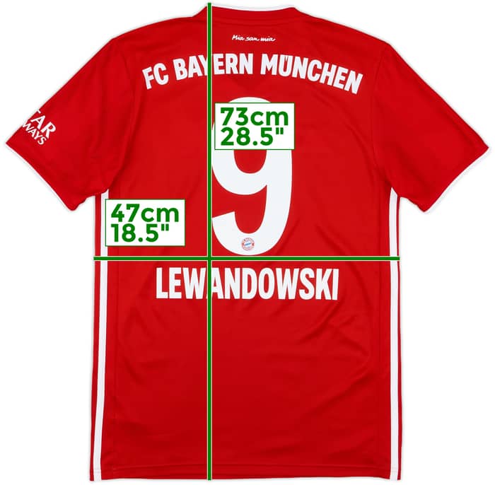 2020-21 Bayern Munich Home Shirt Lewandowski #9 - 8/10 - (S)