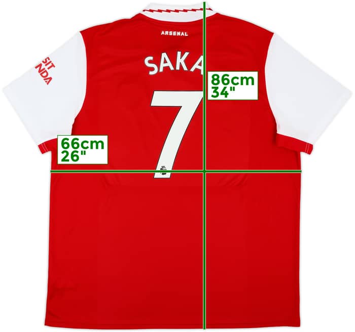 2022-23 Arsenal Home Shirt Saka #7 (XXL)