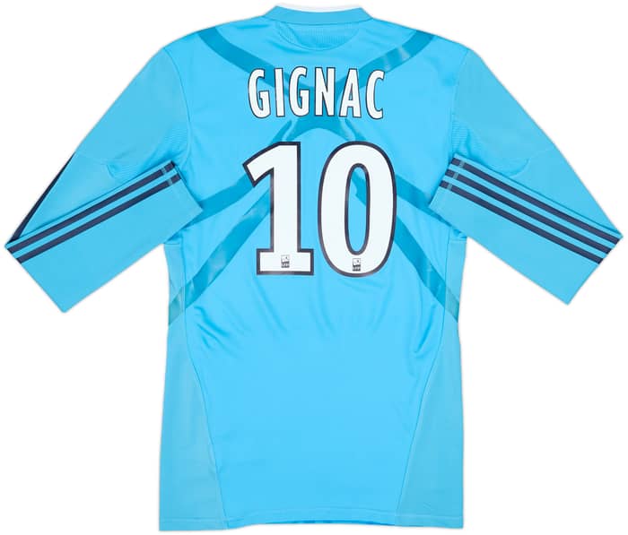 2010-11 Olympique Marseille Player Issue TechFit Away L/S Shirt Gignac #10 - 8/10 - (L)