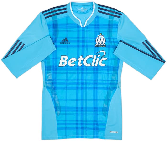 2010-11 Olympique Marseille Player Issue TechFit Away L/S Shirt Gignac #10 - 8/10 - (L)
