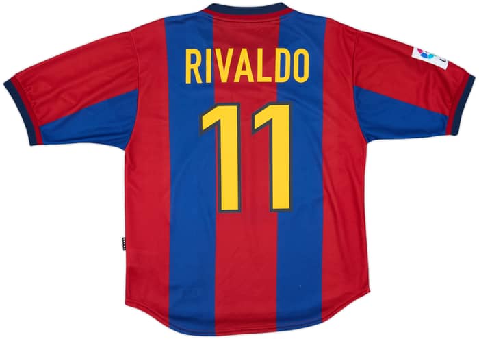 1998-00 Barcelona Home Shirt Rivaldo #11 - 8/10 - (M)