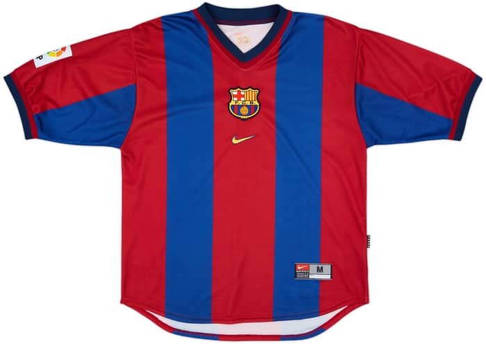 1998-00 Barcelona Home Shirt Rivaldo #11 - 8/10 - (M)