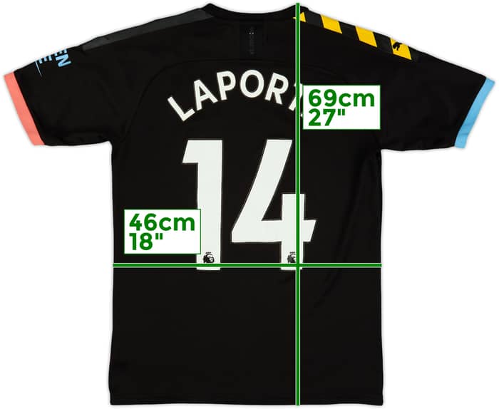 2019-20 Manchester City Away Shirt Laporte #14 - 7/10 - (S)