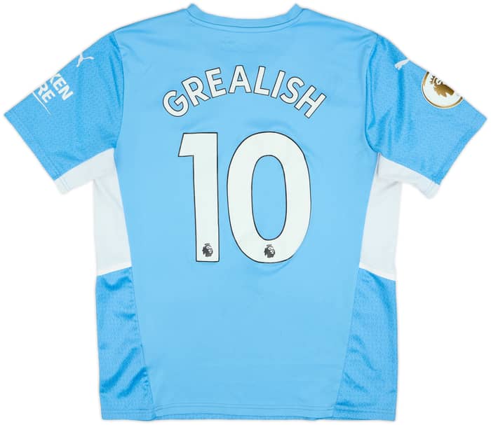 2021-22 Manchester City Home Shirt Grealish #10 - 6/10 - (L)