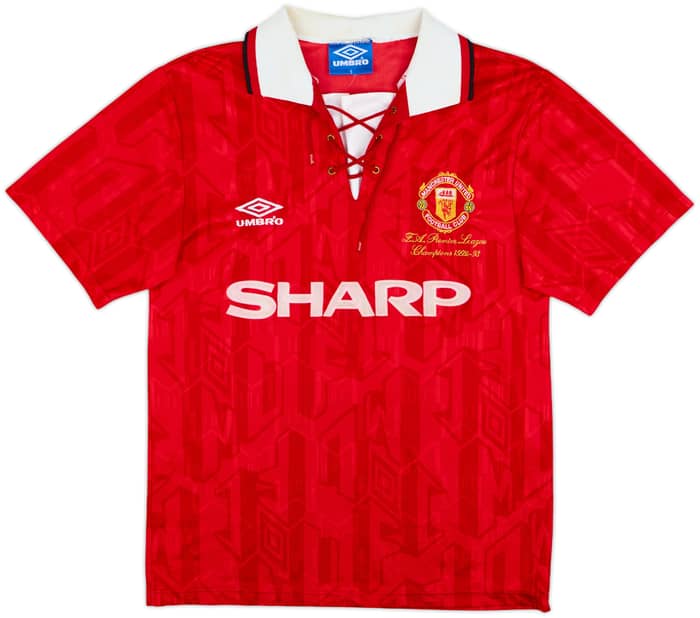 1992-94 Manchester United Home Shirt Cantona #7 - 6/10 - (S)