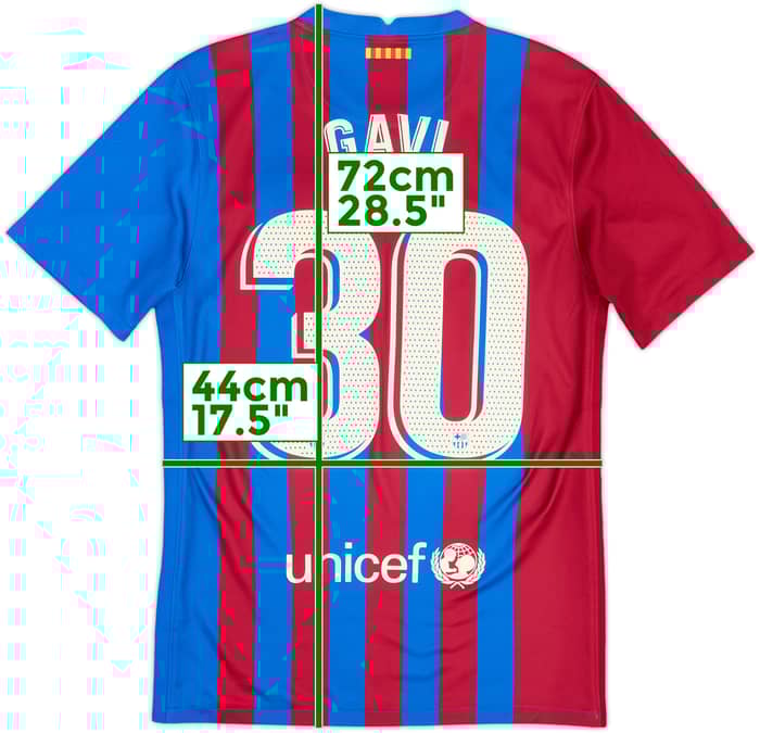 2021-22 Barcelona Home Shirt Gavi #30 - 9/10 - (S)