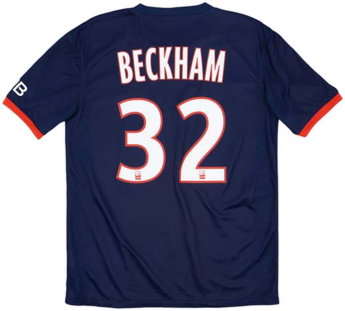 2013-14 Paris Saint-Germain Home Shirt Beckham #32 - 6/10 - (M)